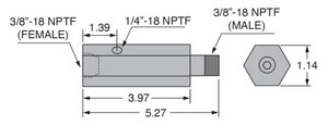 Freedom Hydraulics 5" Gauge Manifold 1/4" Gauge Port, 3/8" NPTF - MANG14 - Empire Lube Equipment