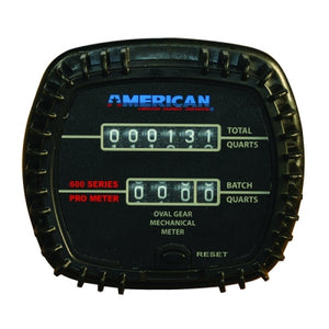 American Lube Equipment Stationary Mechanical Oil Meter with Odometer Readout, 1/2" NPT (F) Inlet/Outlet TIM-616