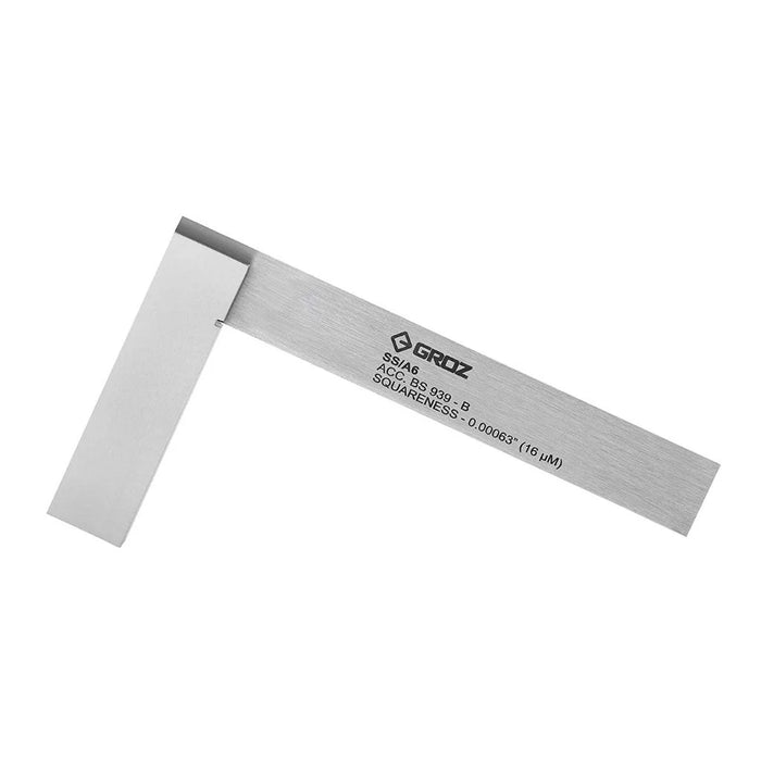 Groz Steel Precision Square, 2, 3, 4, and 6 inch, 16 Micron Squareness 1003