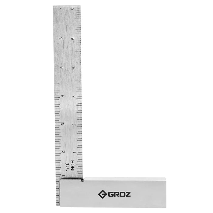 Groz General Purpose Graduated Workshop Steel Square - 4" or 6" 1142-3