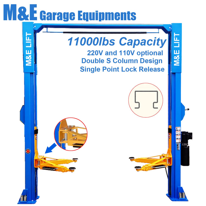 Katool ME-LM1100 Single Lock Release Two Post Vehicle Lift 11,000lbs