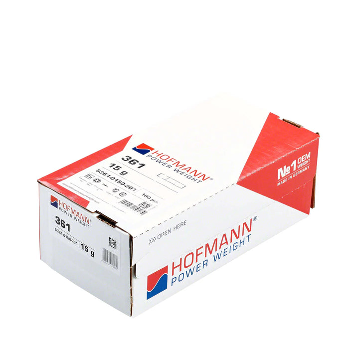 MT-RSR Adhesive Wheel Weight - HPW Type 361 - 15g - Box of 100 WW-WG-361-15