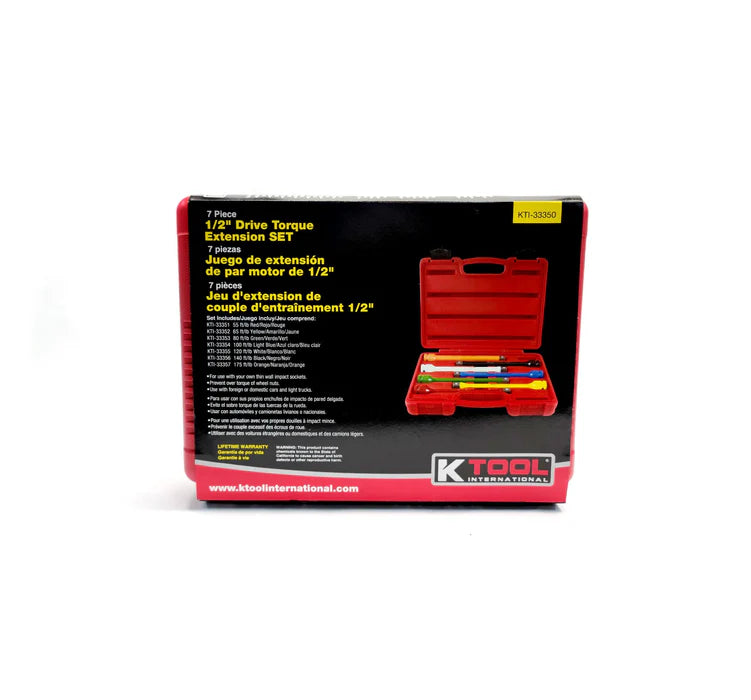 MT-RSR 7-pc 1/2" Drive Torque Extension Set K-3350