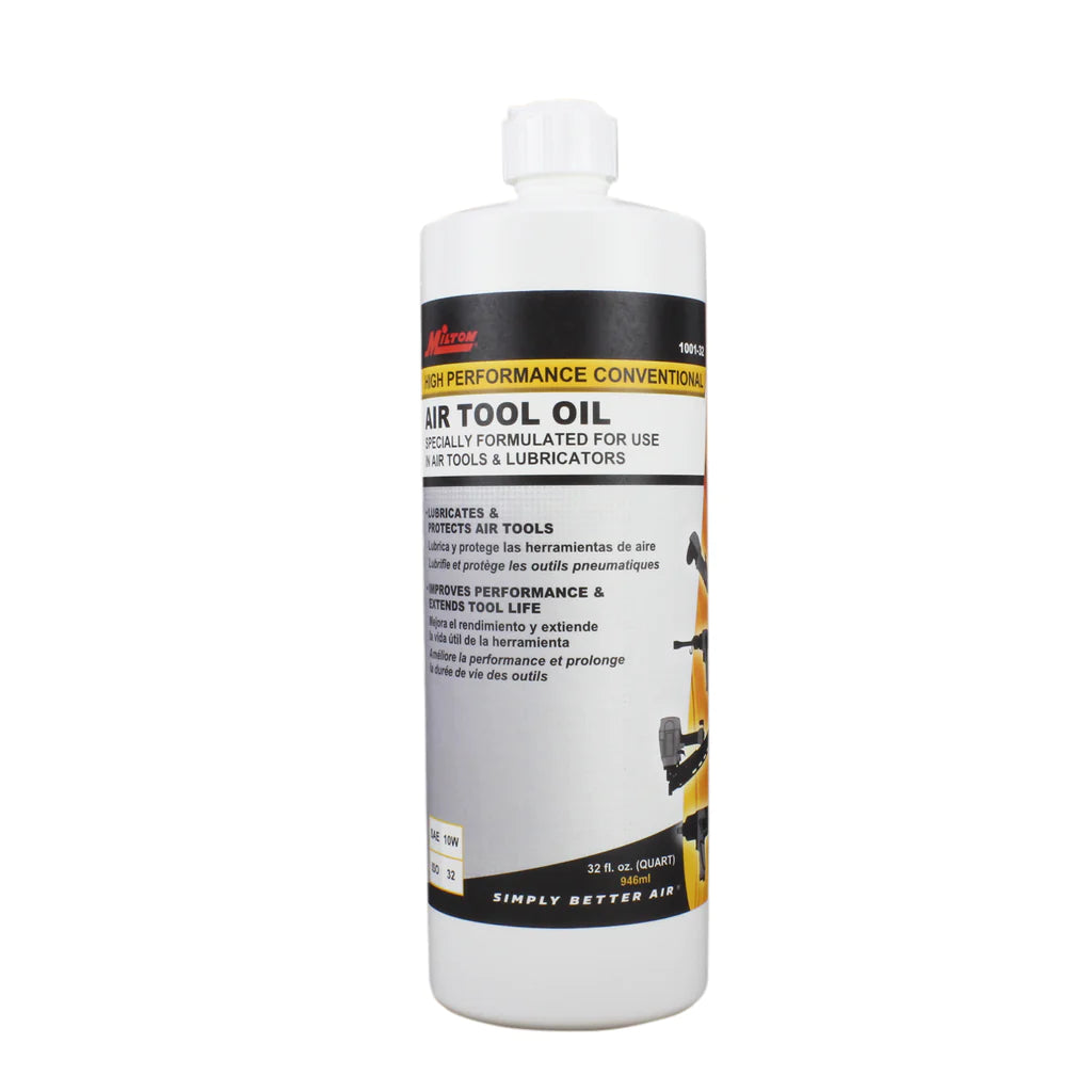 Zeeline 1001-32 - Milton® High-Performance Conventional Pneumatic Tool Oil, 32 Oz. (SAE 10W, ISO 32), 6 Pack