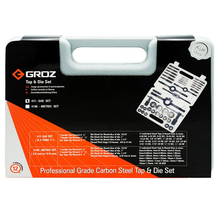 Groz Imperial Tap and Die Set with case (41 Piece Set) 10015-1