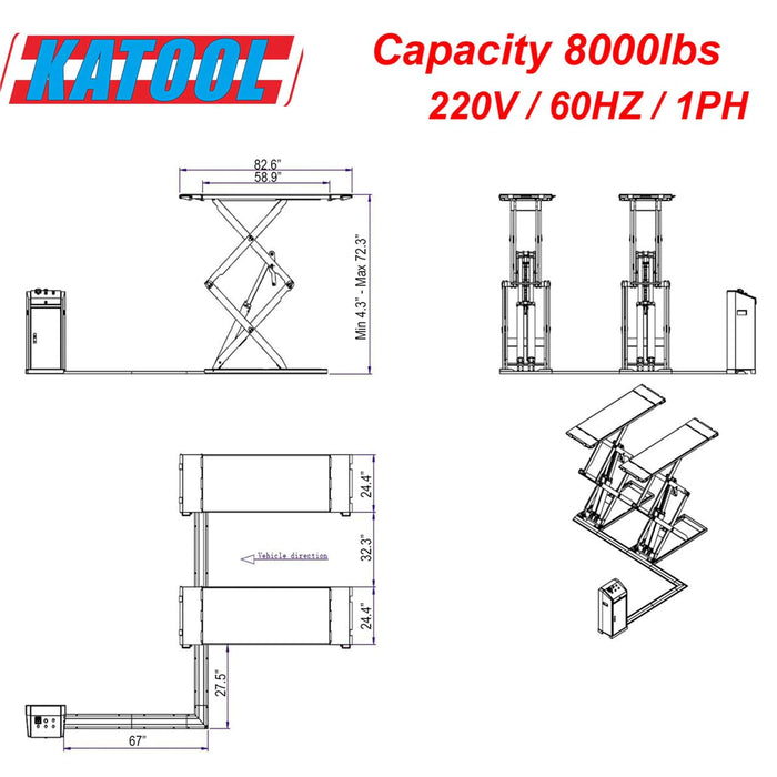 Katool AK-X95 Full Rise Scissor Lift