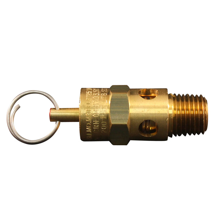 Milton 1090-200 1/4" MNPT ASME Safety Valve, 200 PSI Pop off Pressure