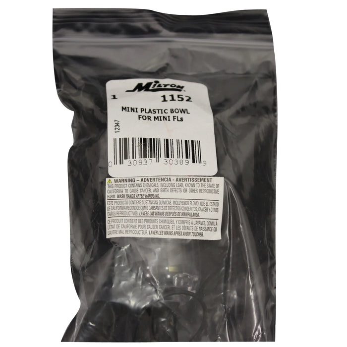 Milton 1152 Polycarbonate Mini Filter and Lubricator Replacement Bowl