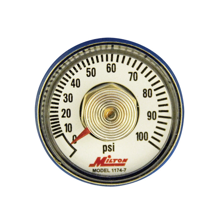 Milton 1174-7 1/4" NPT Center Back Mount Pressure Gauge