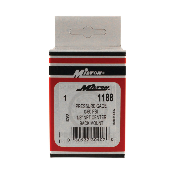 Milton 1188 1/8" NPT Mini Pressure Dial Gauge