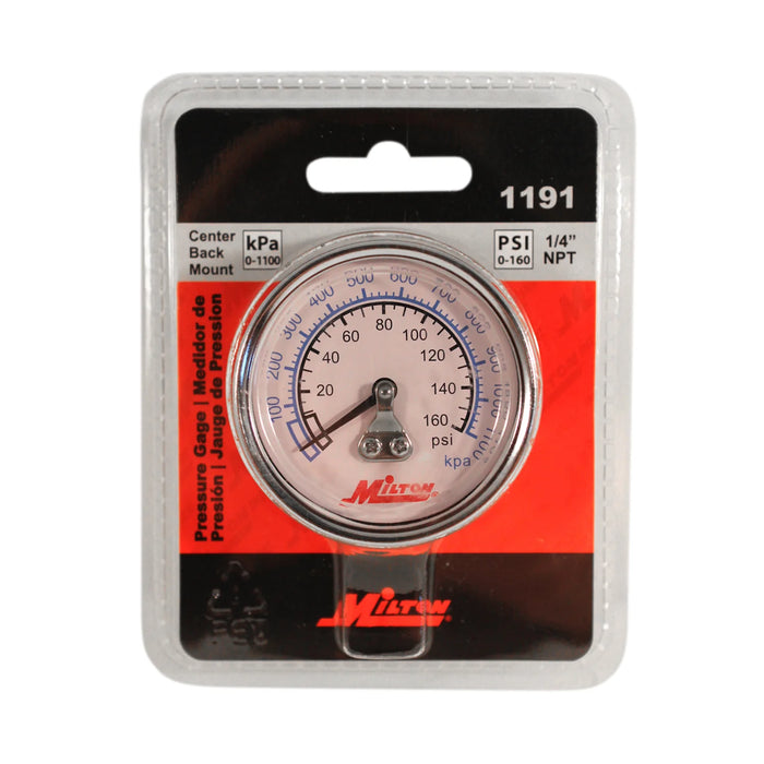 Milton 1191 1/4" NPT Mini High Pressure Dial Gauge