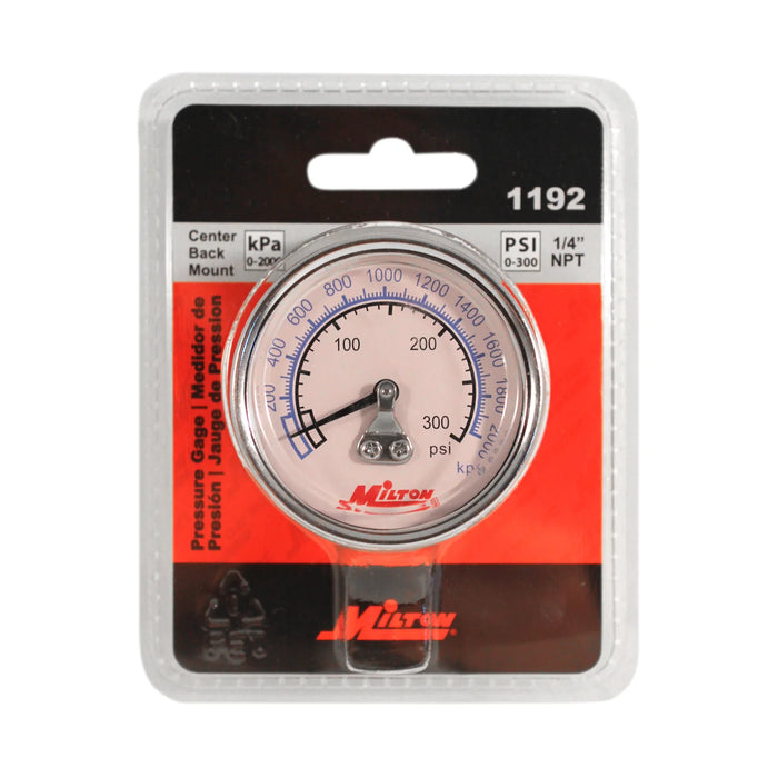 Milton 1192 1/4" NPT High Pressure Dial Gauge