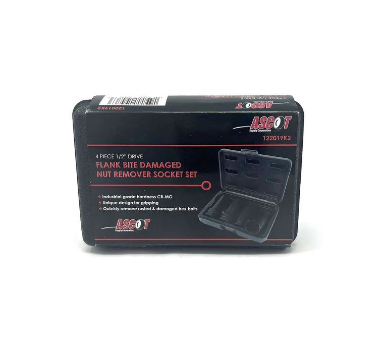 MT-RSR 1/2in DR. 4-Piece Flank Bite Damaged Nut Removal Socket Set 122019K2
