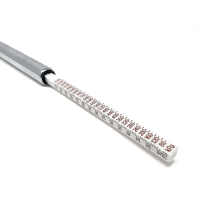 MT-RSR Straight-On Dual Foot Air Gauge - 12", 10-150 PSI, Chrome 14-155