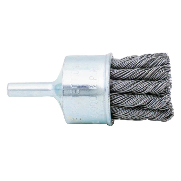 MT-RSR Knotted End Wire Brush 1-1/8” With ¼" Shank 22000RPM S-14185