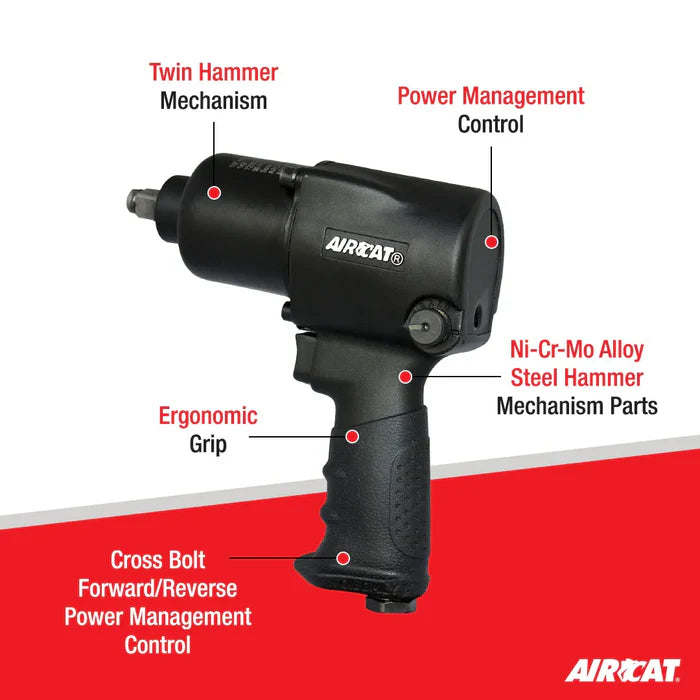 MT-RSR Aircat 1/2" Impact Wrench, Standard Anvil ACA-1431