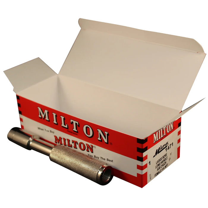 Milton 1471 1/4" FNPT Long Handled Lock-On Threads Air Chuck