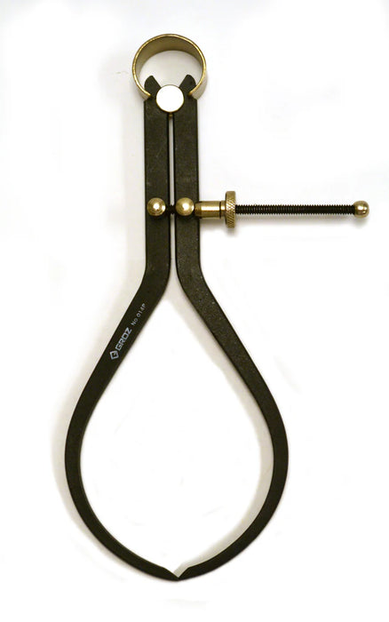 Groz Craftsmen's Spring Eternal Caliper, 8", Steel, with solid nut 1473