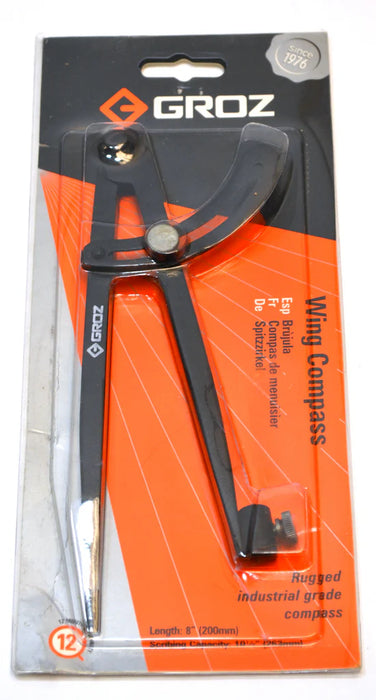 Groz Industrial Grade Wing Compass, with Pencil Holder 1554