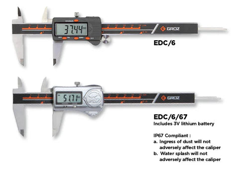 Groz Digital Caliper, Inches and Millimeters 16026