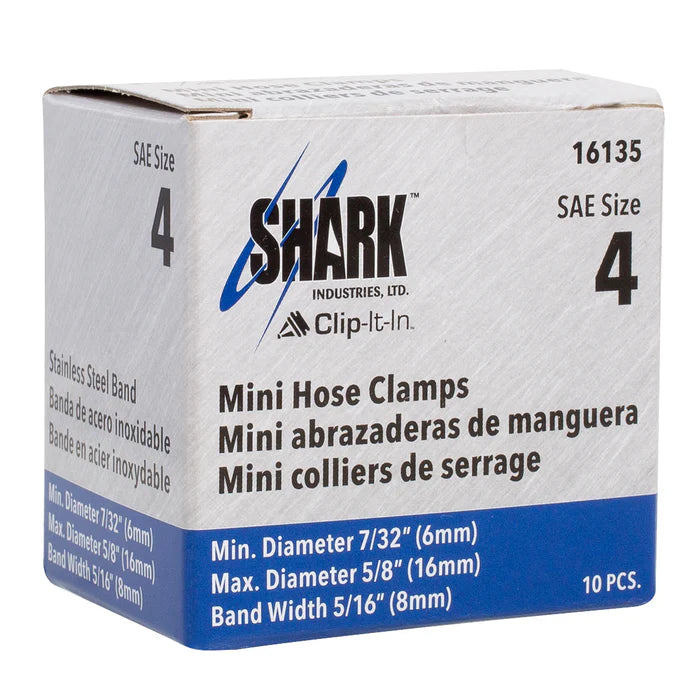 MT-RSR Hose Clamp - #4, Mini, Ventilated, Stainless - 10pk S-16135