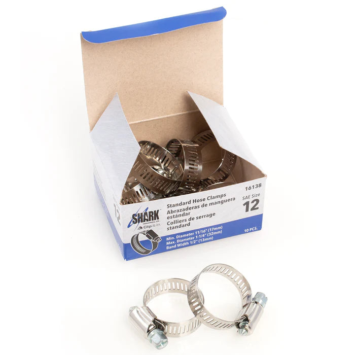 MT-RSR Hose Clamp - #12, Standard, Ventilated, Stainless - 10pk S-16138