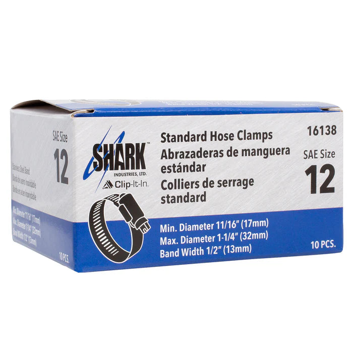 MT-RSR Hose Clamp - #12, Standard, Ventilated, Stainless - 10pk S-16138