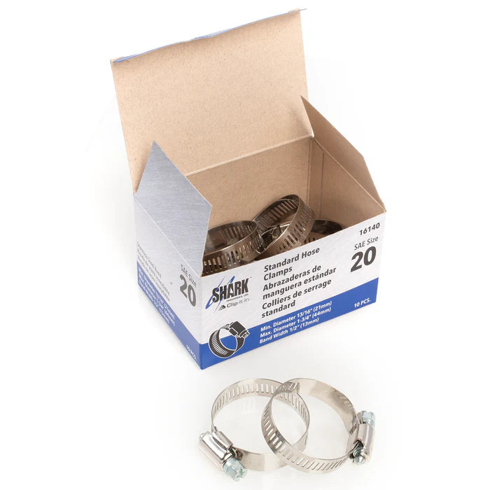 MT-RSR Hose Clamp - #20, Standard, Ventilated, Stainless - 10pk S-16140