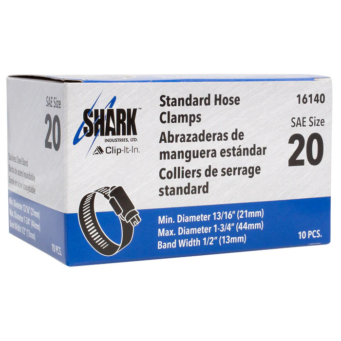 MT-RSR Hose Clamp - #20, Standard, Ventilated, Stainless - 10pk S-16140