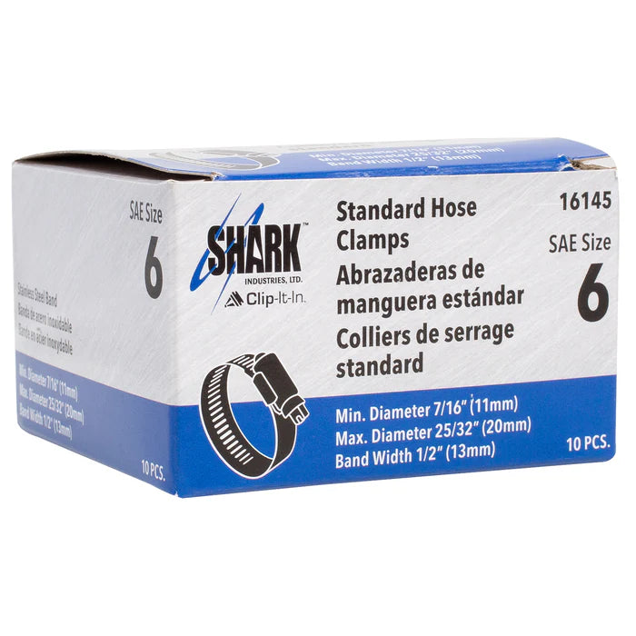 MT-RSR Hose Clamp - #6, Standard, Ventilated, Stainless - 10pk S-16145