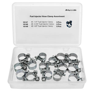 MT-RSR Fuel Injector Hose Clamp Assortment - 15pc S-16150