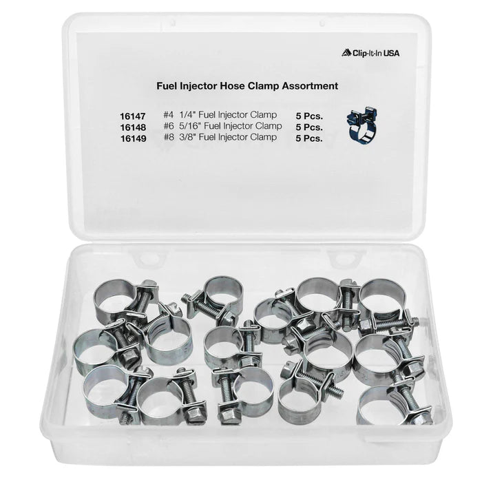 MT-RSR Fuel Injector Hose Clamp Assortment - 15pc S-16150