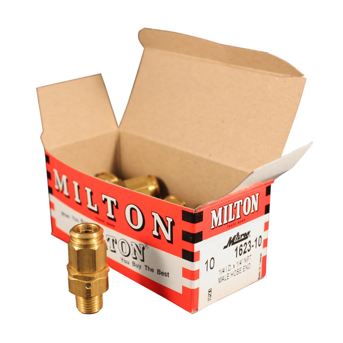 Milton  1623-10 1/4" MNPT Flex Replacement Hose Fitting (Box of 10)