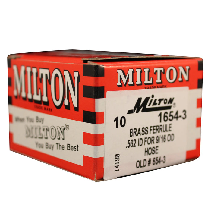 Milton 1654-3 9/16" OD Brass Hose Ferrule (Box of 10)