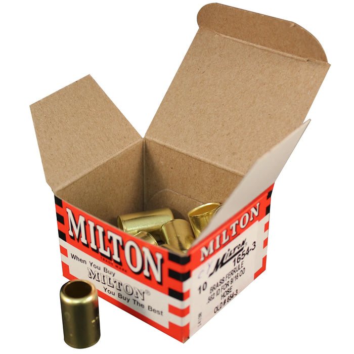 Milton 1654-3 9/16" OD Brass Hose Ferrule (Box of 10)