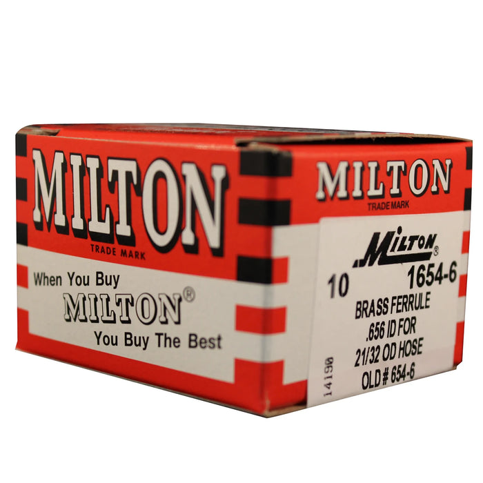 Milton 1654-6 21/32" OD Brass Hose Ferrule (Box of 10)