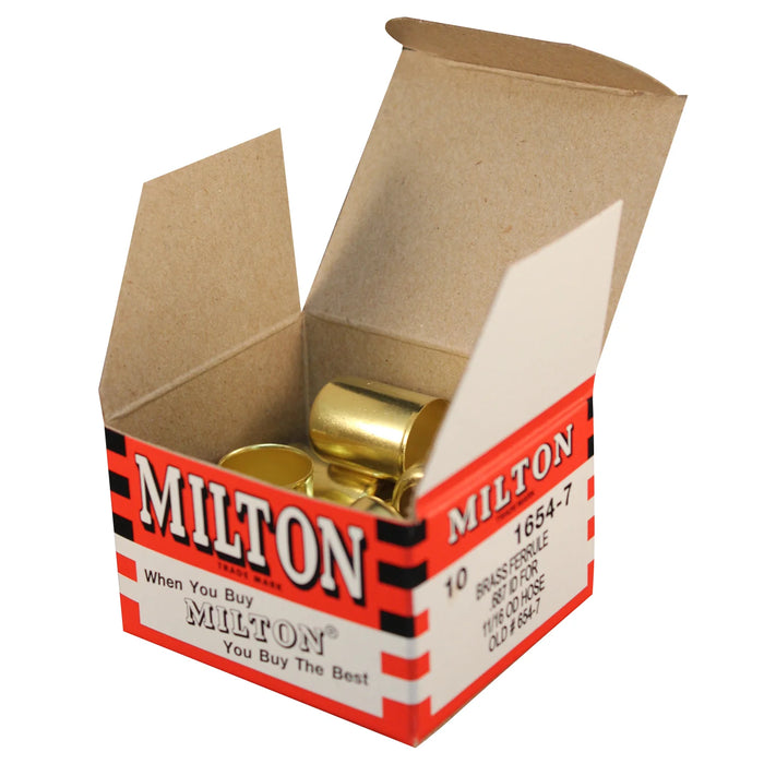 Milton 1654-7 11/16" OD Brass Hose Ferrule (Box of 10)