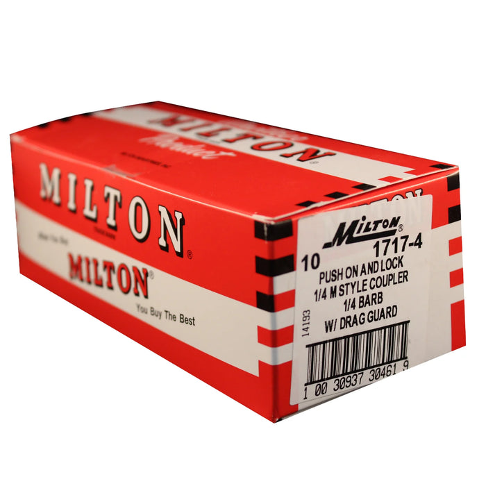 Milton   1717-4BK 1/4" Hose Barb M-STYLE® Push-on and Lock Coupler