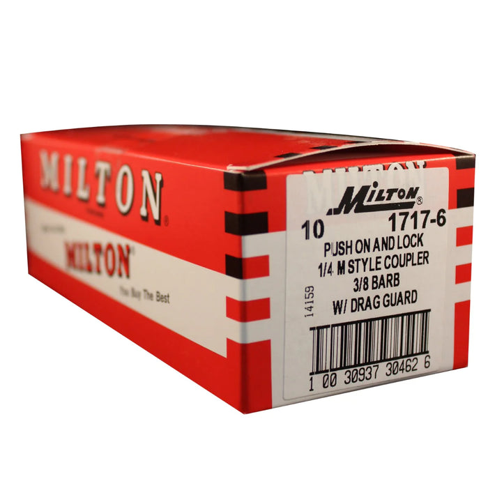 Milton  1717-6BK 3/8" Hose Barb M-STYLE® Push-on and Lock Coupler