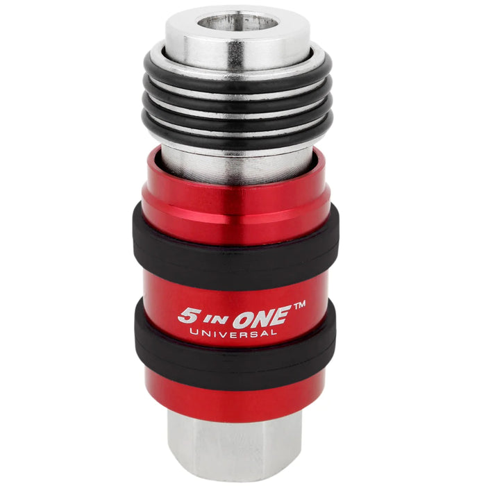 Milton   S-1750 5 In ONE® Universal Safety Exhaust Quick-Connect Industrial Coupler, 1/4" Female NPT-Single