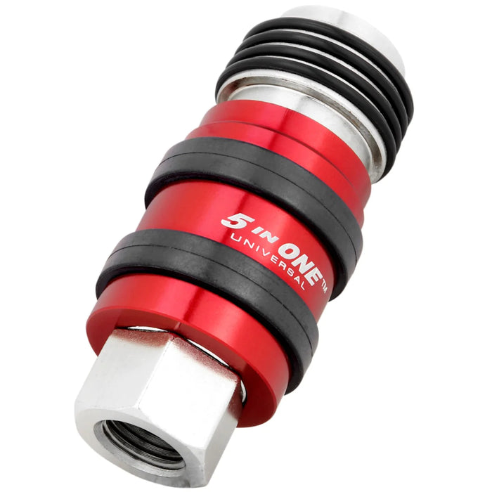 Milton   S-1750 5 In ONE® Universal Safety Exhaust Quick-Connect Industrial Coupler, 1/4" Female NPT-Single