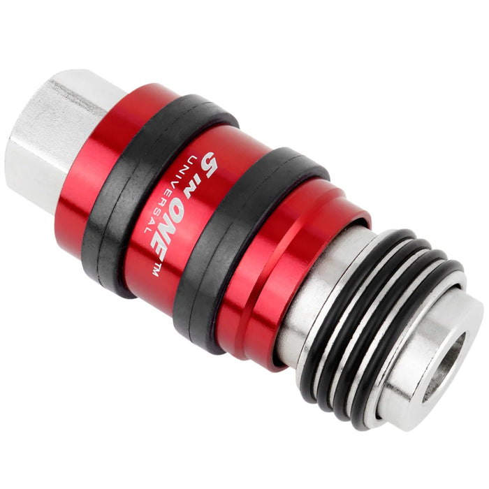 Milton   S-1750 5 In ONE® Universal Safety Exhaust Quick-Connect Industrial Coupler, 1/4" Female NPT-Single