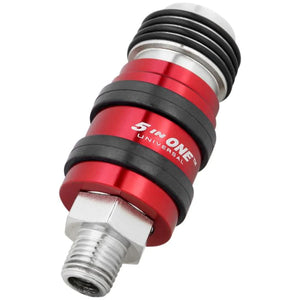 Milton S-1751 5 In One® Universal Safety Exhaust Quick-Connect Industrial Coupler, 1/4" Male NPT (Single Pack)