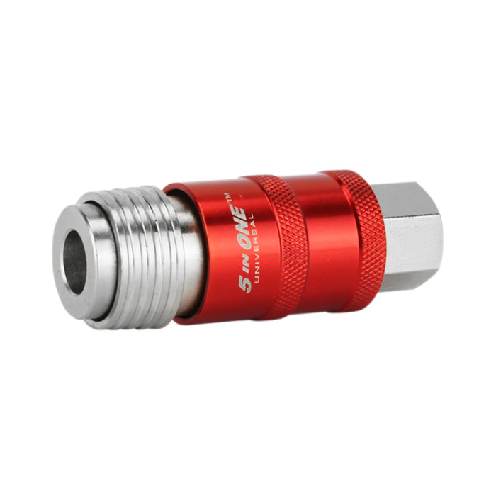 Milton 1752 5 In ONE Universal Safety Exhaust Quick-Connect Industrial Coupler, 3/8" NPT