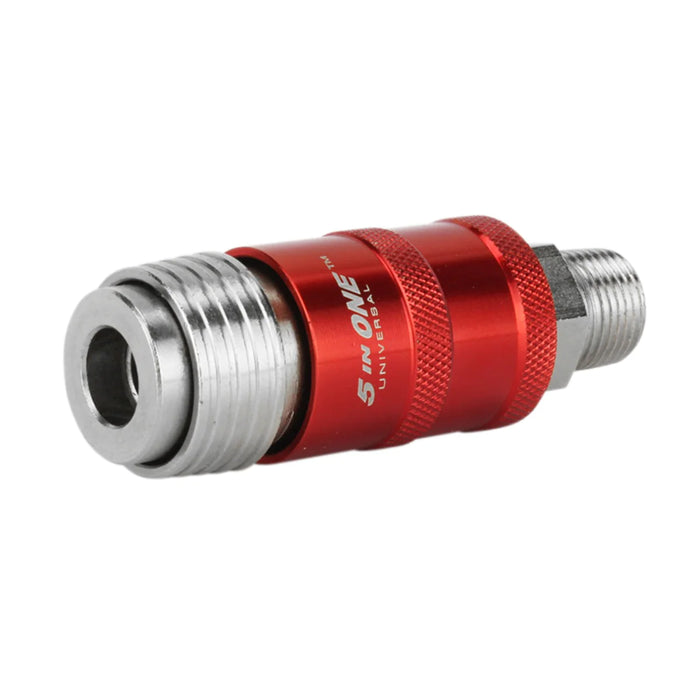 Milton 1753BK 5 In ONE Universal Safety Exhaust Quick-Connect Industrial Coupler, 3/8" NPT