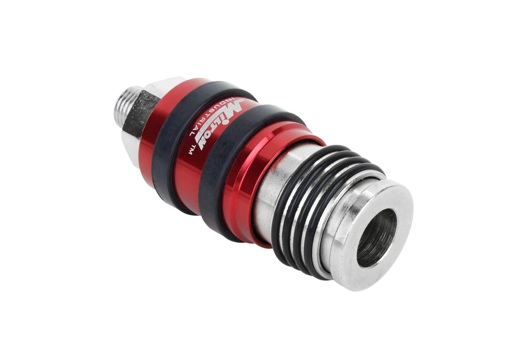 Milton 1757BK 2 In ONE Universal Safety Exhaust Industrial Coupler, 1/4" NPT x 3/8" Body Flow