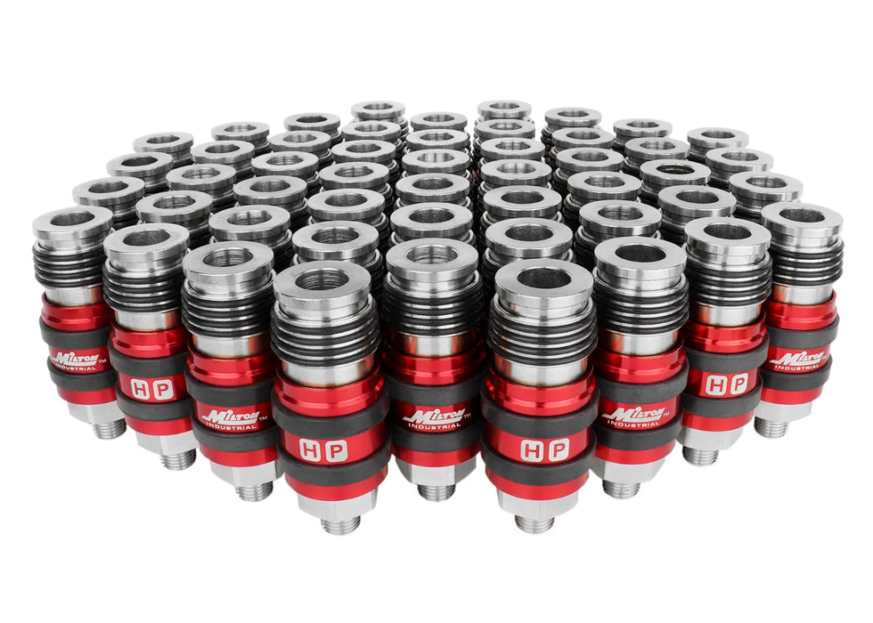 Milton 1757BK 2 In ONE Universal Safety Exhaust Industrial Coupler, 1/4" NPT x 3/8" Body Flow