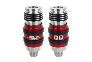 Milton 1759 2-In-ONE Universal Safety Exhaust Industrial Coupler, 3/8" NPT x 3/8" Body Flow