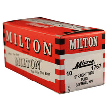 Load image into Gallery viewer, Milton 1767 3/8&quot; MNPT High Pressure Straight Through Plug
