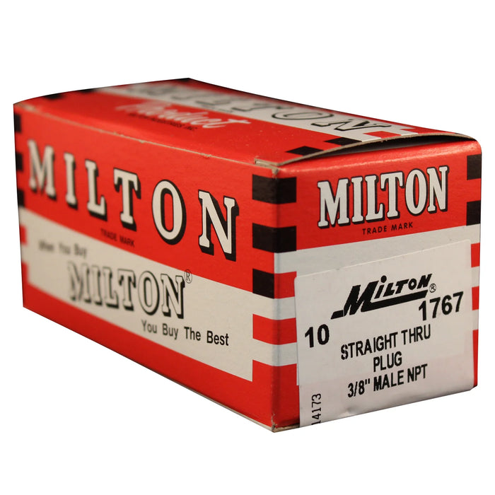 Milton 1767 3/8" MNPT High Pressure Straight Through Plug